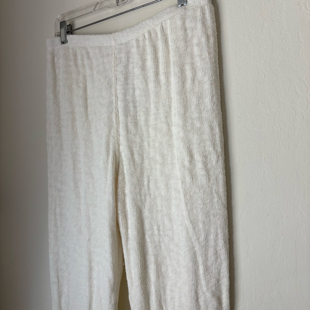 perfectwhitetee White Cozy Track Pants - Picture 3 of 13